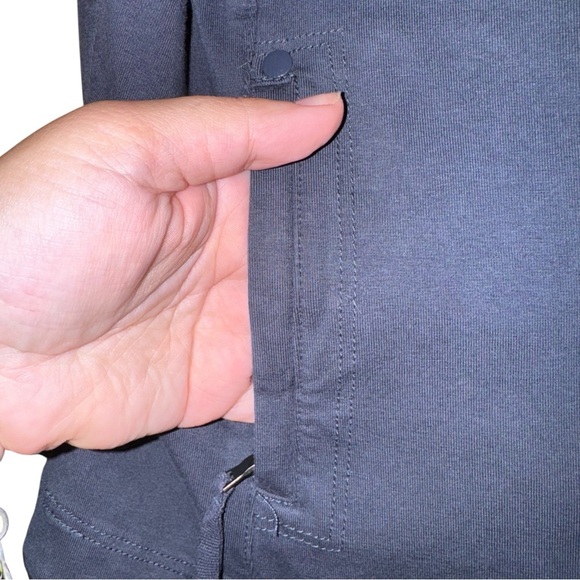 ANTHROPOLOGIE Marrakech Moto Utility Asymmetrical Knit Vest Navy Blue Size M - Picture 4 of 14